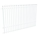 ProtectorAl 2400mm x 1500mm Pearl White Aluminium Radiator Pool Fence Panel With Mid Rail