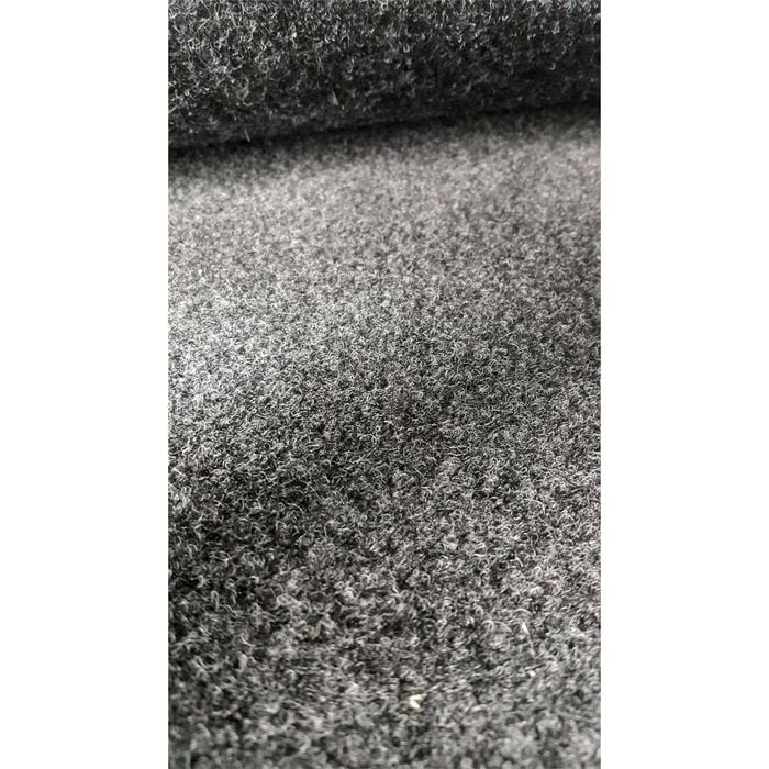 Q'Decor Resin Back Velour Marine Carpet 2m Wide Dark Grey