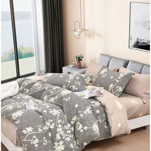 Ardor Amesbury Queen Quilt Cover Set Cotton Home Bedding Brown