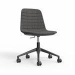 OLG Office Sofia Gas Lift Chair Tilt Casters Black Frame & Pewter Upholstery