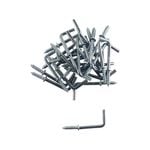 Everhang 25mm Zinc Plated Square Hook - 25 Pack
