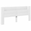 vidaXL Headboard Cabinet with LED White 220x16.5x103.5 cm
