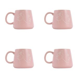 4PK Splosh Heartfelt Sister 440ml Stoneware Mug Coffee/Tea Cup - Pink