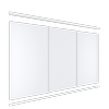 Lugna 2100 x 2701-3600mm Melamine Wardrobe Triple Sliding Doors