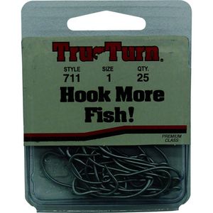 Tru Turn 711 Forged Perma Streel Cone Cut Fishing Hook 25pk 1