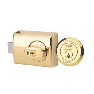 Lockwood 001 Double Cylinder Deadlatch – Everbrass Finish 