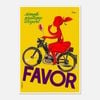 Galrie Charming Favor Lipstick Girl on Bicycle Vintage Poster for Home Décor Art Work, Poster Only, A3 30 x 42cm (12 x 16inch)