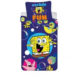Spongebob Fun Kids Cotton Quilt Cover Set - Toddler Bed Size