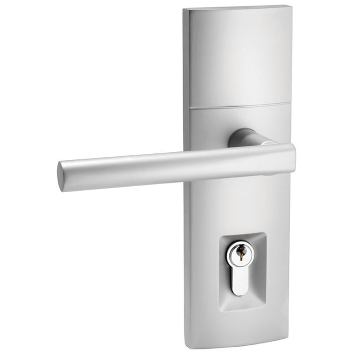 Trilock Contemporary Align Satin Chrome Single Cylinder Lever