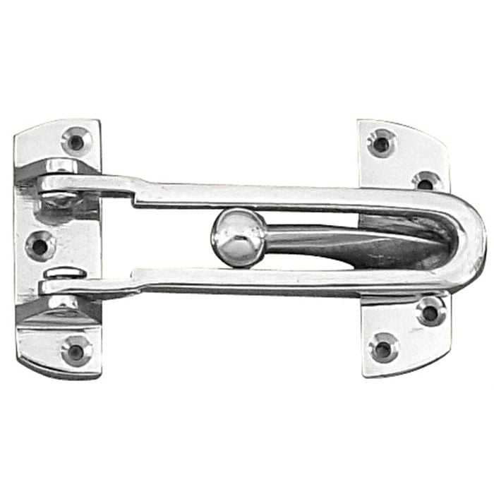 Delf Satin Chrome Security Door Guard