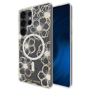 Case-Mate Floral Gems Magnetic Case (Suits Galaxy S25 Ultra) - Gold