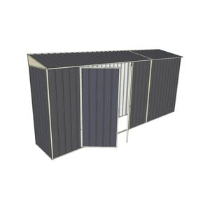 Build-a-Shed 0.8 x 4.5 x 2m Skillion Double Hinged Side Door Shed - Grey