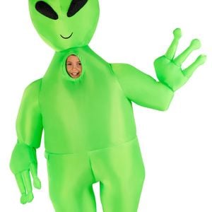Giant Inflatable Green Alien Boys Halloween Costume - One Size
