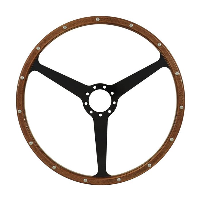 Classic 3 Spoke 16 Inch Wood Rim Steering Wheel suits Aston Martin DB2 DB3 DB4