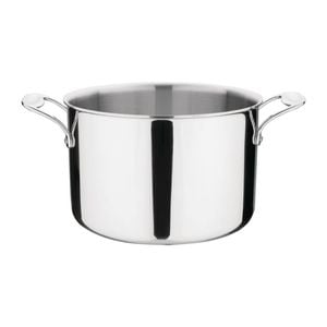 Vogue Stew Pan Tri-wall Stainless Steel & Aluminium 240mm Commercial Kitchen Cookware