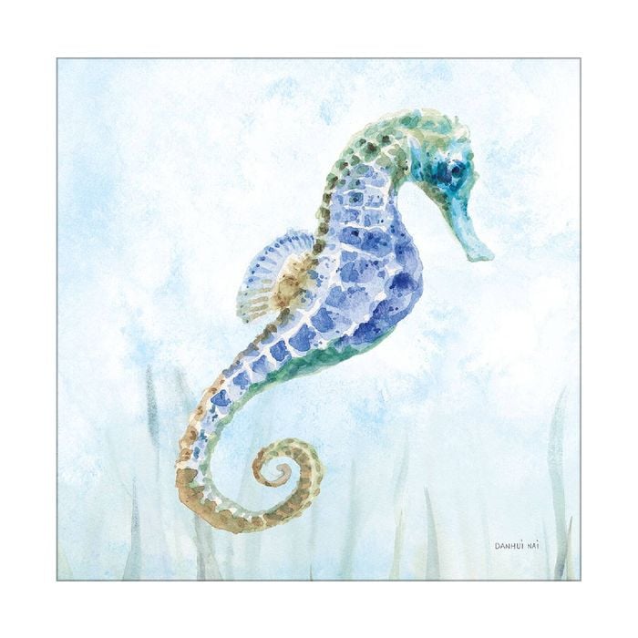 Artey | Undersea Seahorse Swimming II - Stretched Canvas - Stretched Canvas - 100 x 100cm