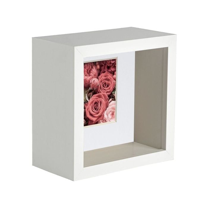 Nicola Spring 4 x 4 3D Shadow Deep Box Photo Frame - Craft Display Picture Frame with 2 x 2 Mount