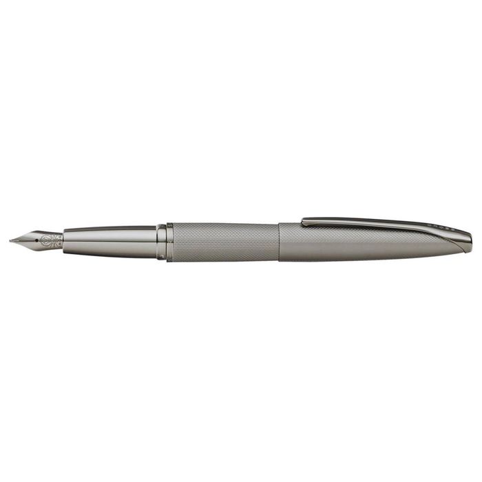 Cross Atx Sandblast Fountain Pen Medium Nib Writing Stationery Titanium Grey