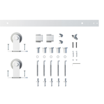 Rolltrak 2000 x 40 x 6mm Matte White Barn Door Track Top Mount