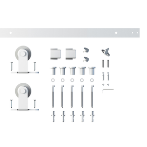 Rolltrak 2000 x 40 x 6mm Matte White Barn Door Track Top Mount