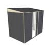 Build-a-Shed 1.5 x 2.3 x 2m Single Sliding Side Door Skillion Shed - Grey