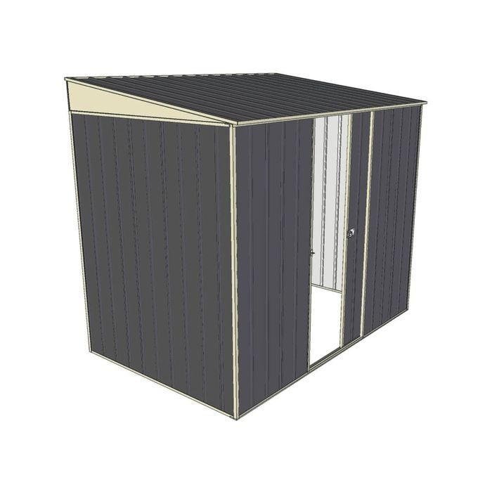 Build-a-Shed 1.5 x 2.3 x 2m Single Sliding Side Door Skillion Shed - Grey
