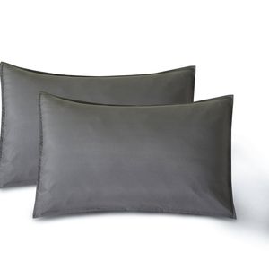 Cleverpolly Vintage Washed Microfibre King Pillowcases - Ultra Soft & Skin-friendly - Set Of 2 - 50cm X 90cm (grey)