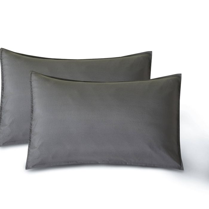 Cleverpolly Vintage Washed Microfibre King Pillowcases - Ultra Soft & Skin-friendly - Set Of 2 - 50cm X 90cm (grey)
