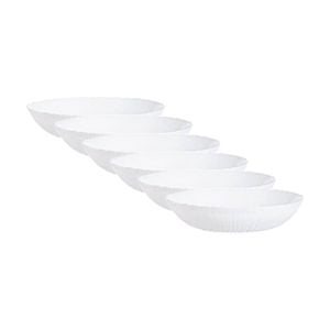 6pc Luminarc Ammonite Cereal Bowl 14x3.5cm Serveware Opal Glass White