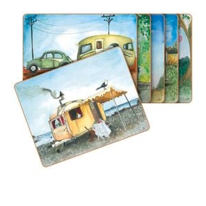 Cinnamon Vintage Caravan Placemats Set of 6
