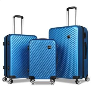 ALFORDSON 3pcs Luggage Trolley Suitcase Set Blue