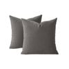 Gioia Casa Twin-Pack Velvet Cushion Covers – Soft Microfibre Cushion Covers with Hidden Zipper (Dark Grey, 45cm*45cm)