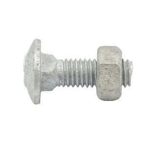 Zenith M8 x 25mm Hot Dipped Galvanised Cup Head Bolt And Nut - Each
