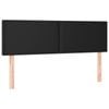 vidaXL LED Headboard Upholstered Bed Header Bedroom Black 144 cm Faux Leather