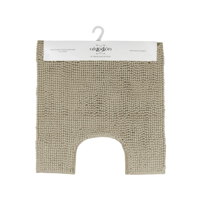 Ardor Toggle 50x50cm Contoured Bath Mat Stone