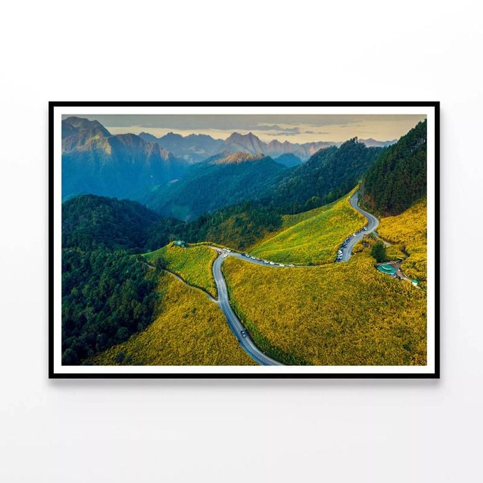 Mountain Road Winding  Print 100% Australian Made 90x60cm  (Poster)