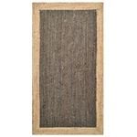 Handwoven Border Jute Rug-1147-Natural/Heena-80x150cm