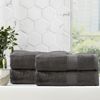 Renee Taylor 4 Piece Bamboo Cotton Bath Sheet Charcoal