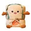 Catzon Cartoon Nap Blanket Small Fleece Plush Throw Blanket-toast