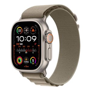 Apple Watch Ultra 2 49mm GPS + Cellular Titanium Case w/ Olive Alpine Loop Medium