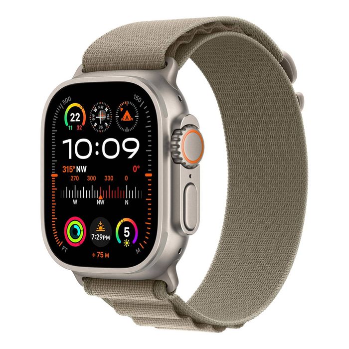 Apple Watch Ultra 2 49mm GPS + Cellular Titanium Case w/ Olive Alpine Loop Medium