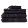 6pc Canningvale Luxury Bathroom Towel Set Royal Splendour Home Decor Black
