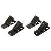 2x 2pc Hulk Steel Compact Flat Folding Wheel Chocks 190x70mm Black