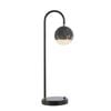 Telbix Oneta Modern Table Desk Lamp Light Metal Acrylic Black Marble Clear Black