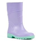 Bata Purple And Green Kids Gumboots - Size 13