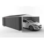 EnduraShed 7.5 x 3.75 x 2.48m Tall Garage Garden Shed - Slate Grey
