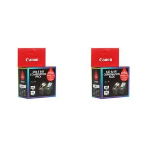 2pk Canon Pixma Pg640 + Cl641 Printer Ink Cartridge Combination Ink Pack