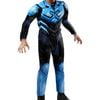 Blue Beetle Dc Comics Boys Muscle Chest Costume - 11-13