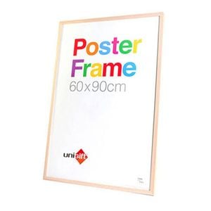 Unigift Wooden/Glass Hanging Poster Picture Photo Frame 60x90cm Natural