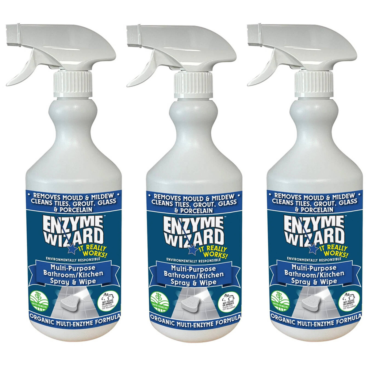 3PK Enzyme Wizard Multipurposes Bathroom and kitchen Spray and Wipe ...